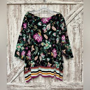 Jessica London - Paisley Inspired Boatneck Tunic